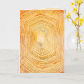 タートルシェルパターン誕生日 カード (黄色い花)