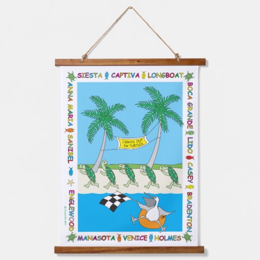 タートルシーズン 吊り下げ型タペストリー (正面)