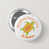 タートルスイミングボタンバッジ 缶バッジ (正面&裏面)