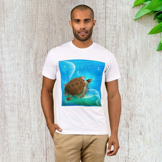 タートルスイミングメンズTシャツ Tシャツ