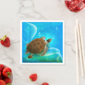 タートルスイミング紙ナプキンス スタンダードカクテルナプキン (インサイチュ)