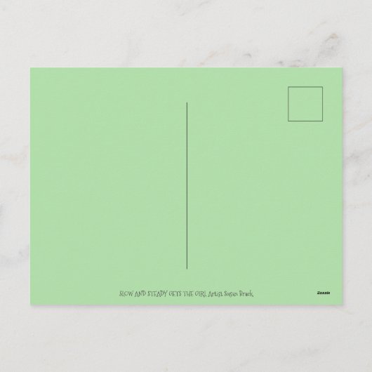 タートルスイーキスをするテアーツ、かわいいターポンバレンタイン シーズンポストカード (裏面)