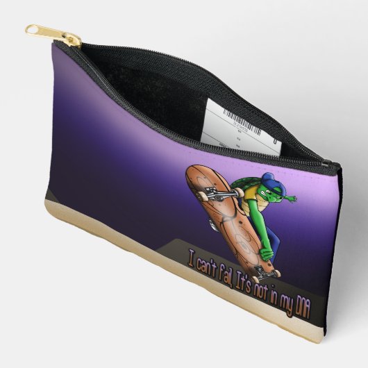 タートルスケートボーダー アクセサリーポーチ (見開き)