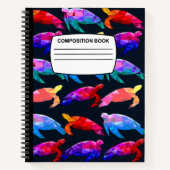 タートルスパイラルコンポジションノート ノートブック (正面)