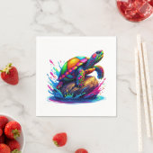 タートルスプラッシュカラフル スタンダードカクテルナプキン (インサイチュ)