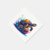 タートルスプラッシュカラフル スタンダードカクテルナプキン (角)