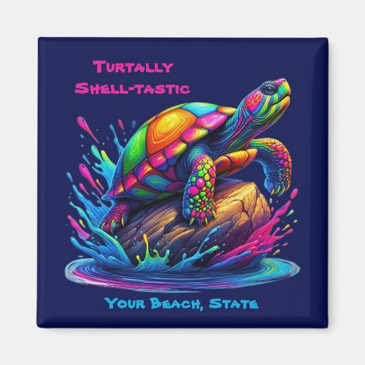 タートルスプラッシュカラフル マグネット (正面)