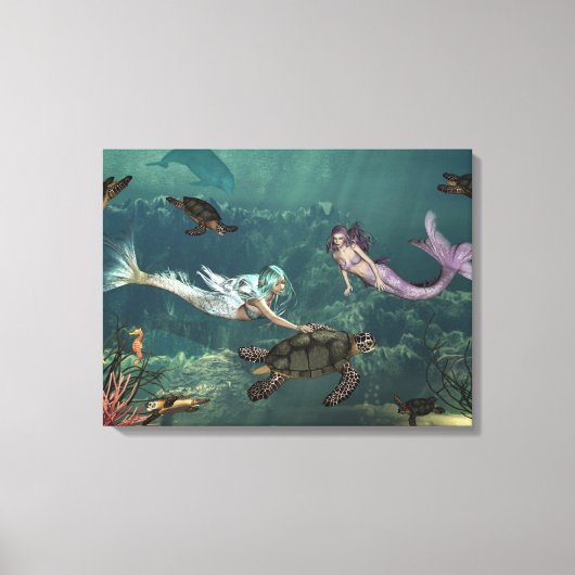 タートルスプリングスの人魚 キャンバスプリント (正面)