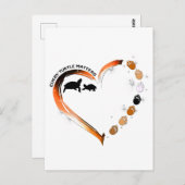 タートルズオールタートルマニュゴールデンハートポーズ ポストカード (正面/裏面)