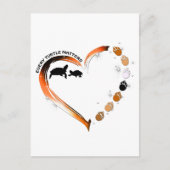 タートルズオールタートルマニュゴールデンハートポーズ ポストカード (正面)