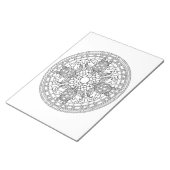 タートルズマンダラカラーリングブックパッド ノートパッド (アングル)