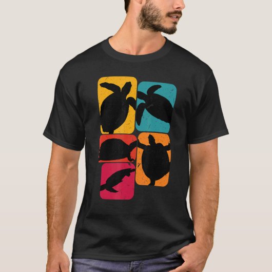 タートルズレトロデザイン Tシャツ (正面)