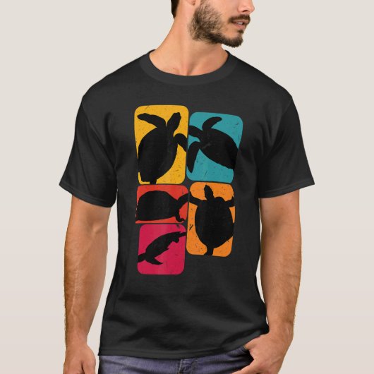 タートルズレトロデザイン Tシャツ (正面)
