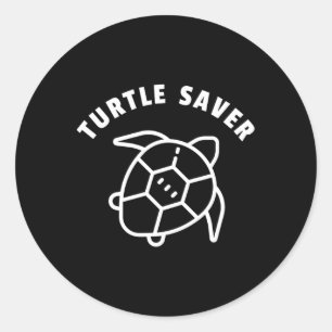 タートルセーバー引用文 – 海タートルグラフィック – 動物R ラウンドシール