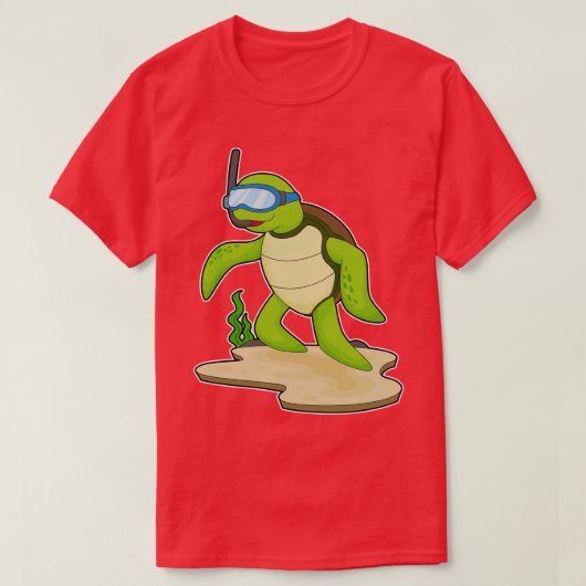 タートルダイバーシュノーケル Tシャツ (デザイン正面)