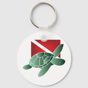 タートルダイブ国旗のキーチェーン キーホルダー