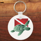 タートルダイブ国旗のキーチェーン キーホルダー (正面)