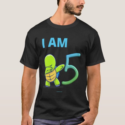 タートルダビング誕生日5歳 Tシャツ (正面)