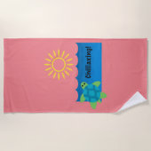 タートルチラシンデザイン-ビーチタオル ビーチタオル (正面)