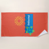 タートルチラシンデザイン-ビーチタオル ビーチタオル (正面)