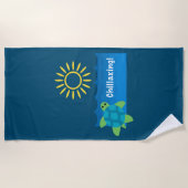 タートルチラシンデザイン-ビーチタオル ビーチタオル (正面)