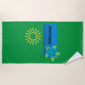 タートルチラシンデザイン-ビーチタオル ビーチタオル (正面)