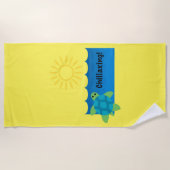 タートルチラシンデザイン-ビーチタオル ビーチタオル (正面)