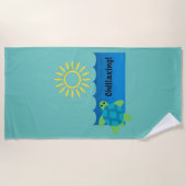 タートルチラシンデザイン-ビーチタオル ビーチタオル (正面)
