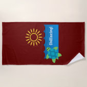 タートルチラシンデザイン-ビーチタオル ビーチタオル (正面)