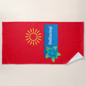 タートルチラシンデザイン-ビーチタオル ビーチタオル (正面)