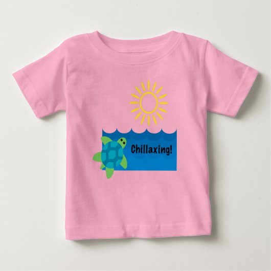 タートルチラシンデザイン – ベビー素晴らしジャージーT-Shi ベビーTシャツ (正面)