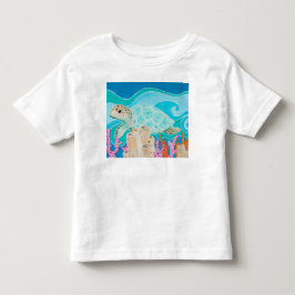 タートルドット落ち着き – 心地よい海中旅行 トドラーTシャツ