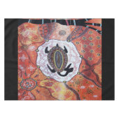 タートルドレミングアボリジナルアートテーブルクロス テーブルクロス (正面(横))