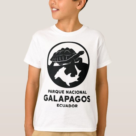 タートルハンマーヘッドシャークガラパゴス国立公園 Tシャツ (正面)