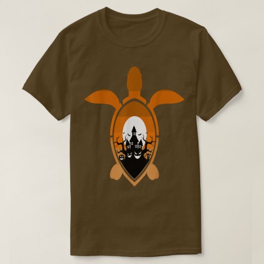 タートルハ幽霊のよく出るウス怠惰ハロウィーンの衣装カッコいいA Tシャツ (デザイン正面)