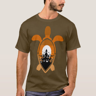 タートルハ幽霊のよく出るウス怠惰ハロウィーンの衣装カッコいいA Tシャツ