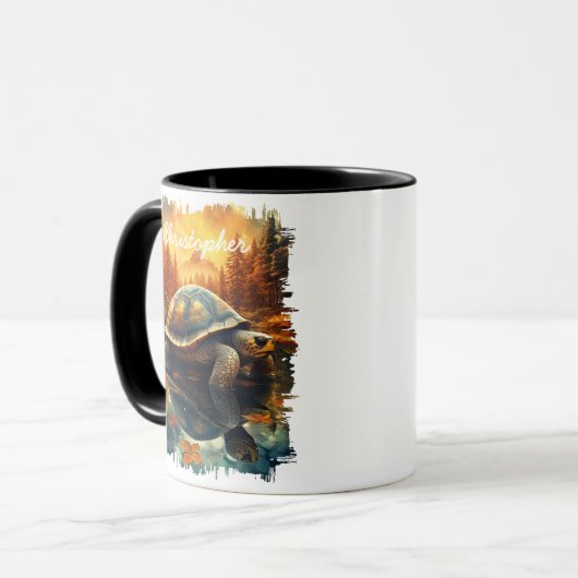 タートルバイオータムフォレストレイクリフレクション マグカップ (正面左)