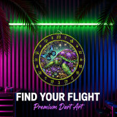 タートルバタフライ華美コズミックロッジアート ダーツボード