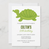 タートルバルーンアニマルバースデーパーティー 招待状 (正面)