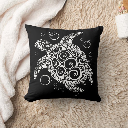 タートルピロー、サーファーライフ、ビーチ恋人、カメ クッション (ブランケット)