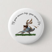 タートルピンボタンに乗る男の子の妖精 缶バッジ (正面)