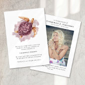 タートルフォト悔やみや弔慰葬儀記念 サンキューカード