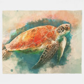 タートルフリースブランケット フリースブランケット (正面(横))