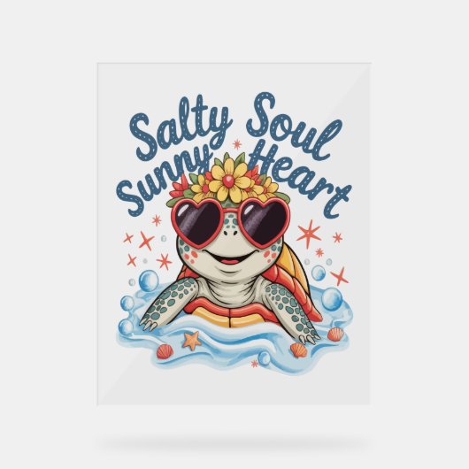 タートルフローラサマービーチ アクリルサイン (正面)