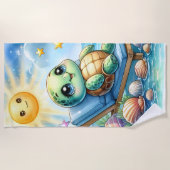 タートルブリス:ビーチサイドセレニティ ビーチタオル (正面)