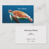 タートルブルーウォーターシー写真 名刺 (正面/裏面)