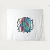 タートルブルーシースクエア タペストリー (正面(横))