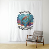 タートルブルーシースクエア タペストリー (インサイチュ)