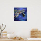 タートルブルー ポスター (キッチン)