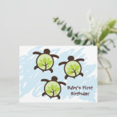 タートルプラネオーガニックットカスタムパーティの招待状 招待状 (スタンド正面)